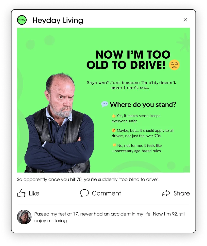 Community activity highlight card