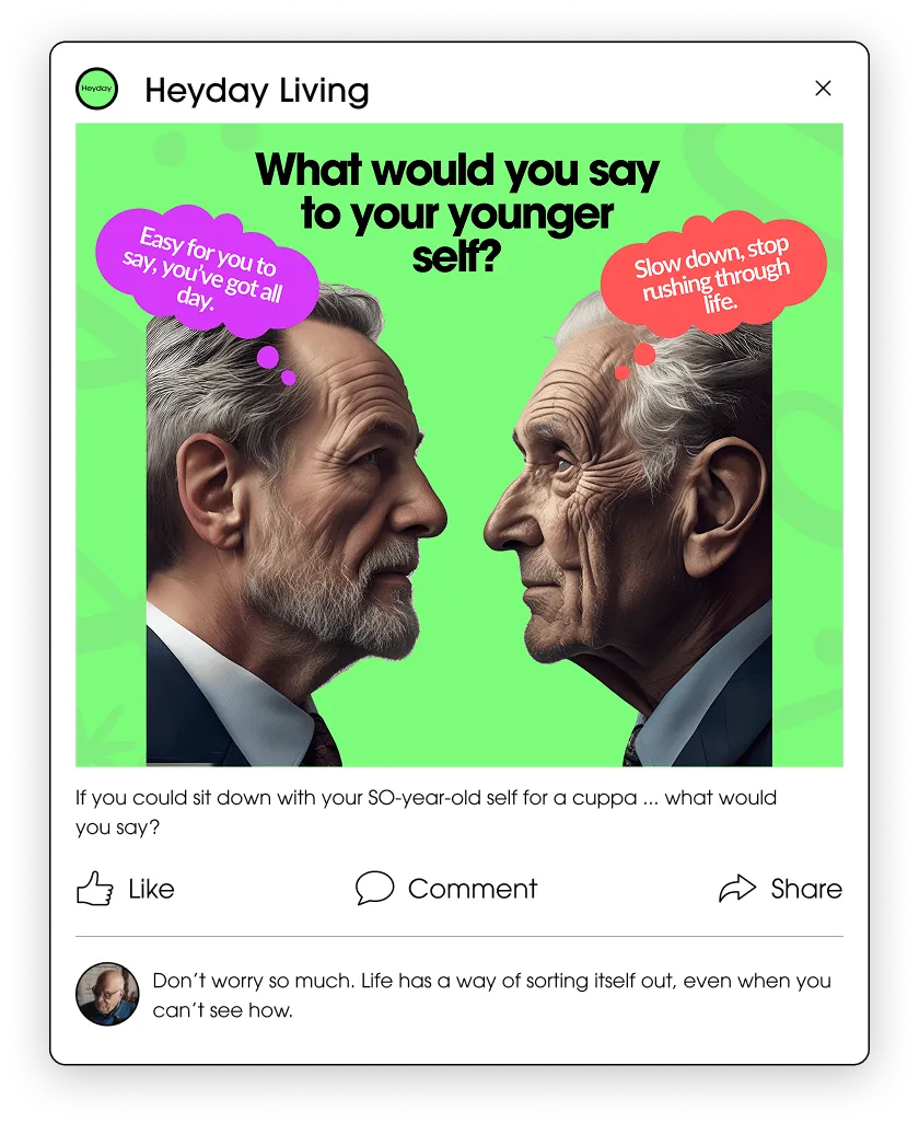 Community testimonial card