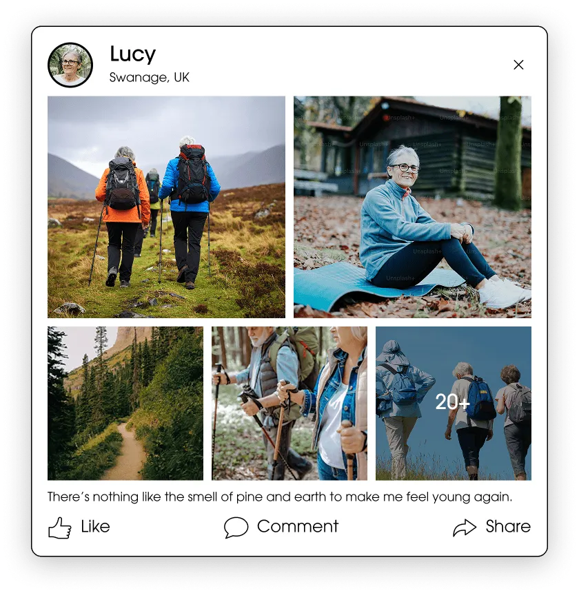 Community testimonial card