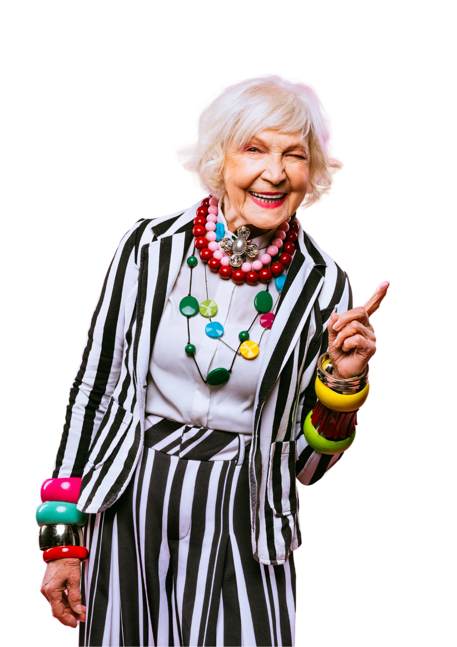 Woman pointing